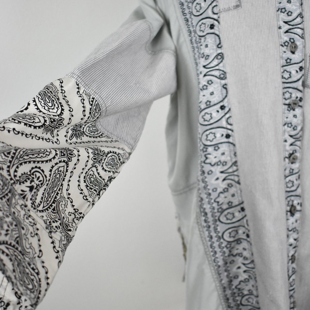 Free People Patchwork Tunic Button Down Shirt - image 4